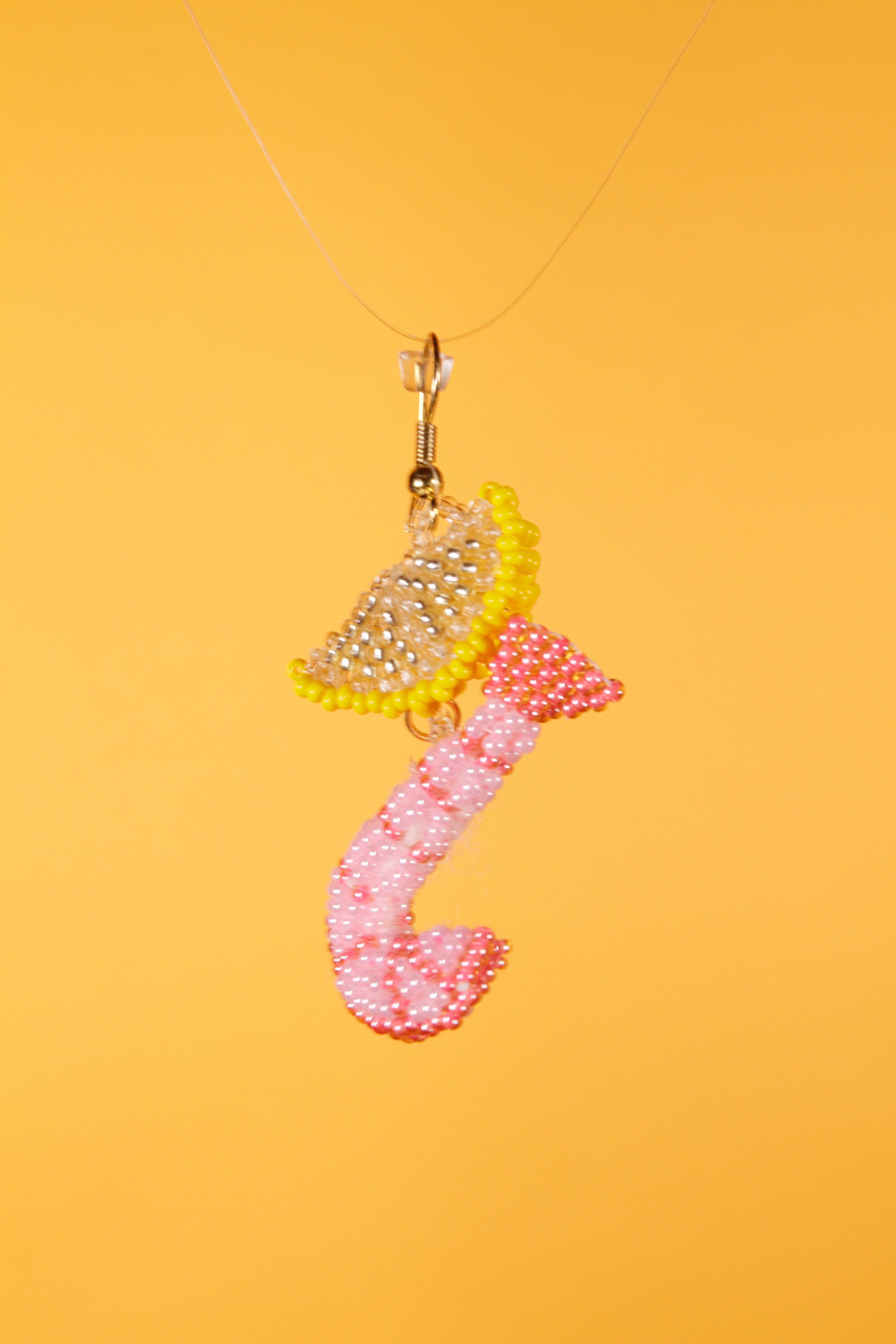 Susan Alexandra Shrimp Cocktail Earrings pink/yellow Garmentory