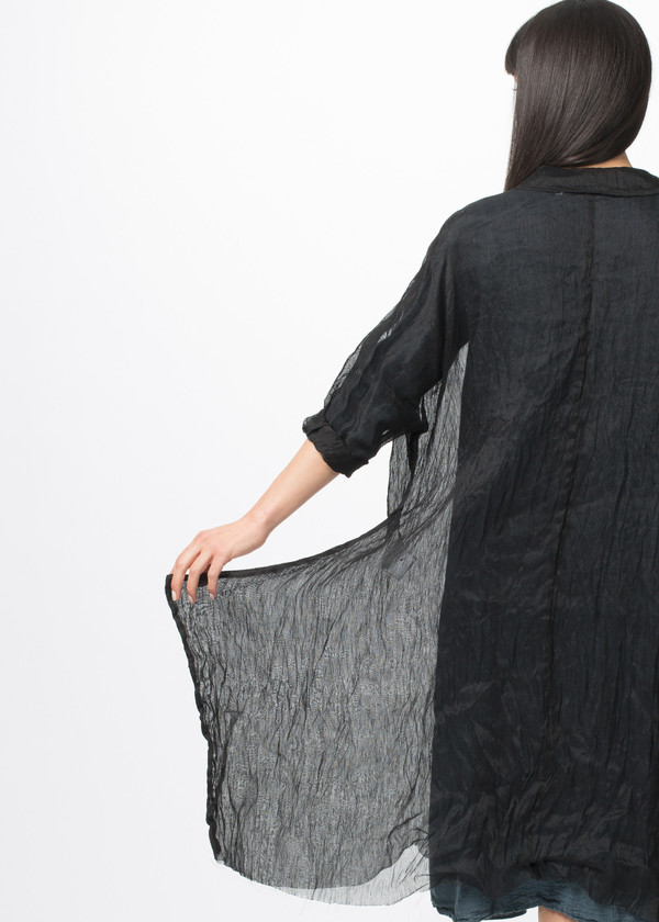 Rundholz Sheer Linen Blend Dress | Garmentory