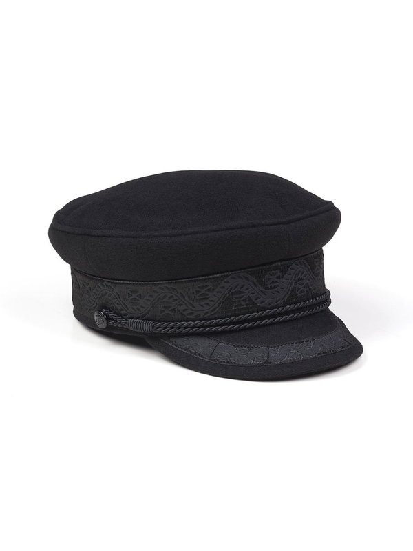 Lack Of Color Black Riviera Hat Lack of Color - Riviera Newsboy Cap in Navy – Shop Hearts main image 2