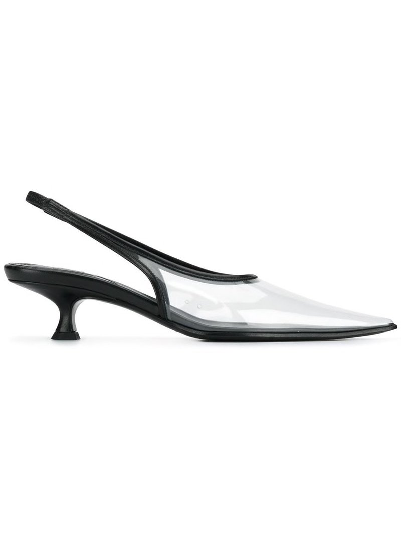 MM6 MAISON MARGIELA Slingback Pumps - Black/Transparent