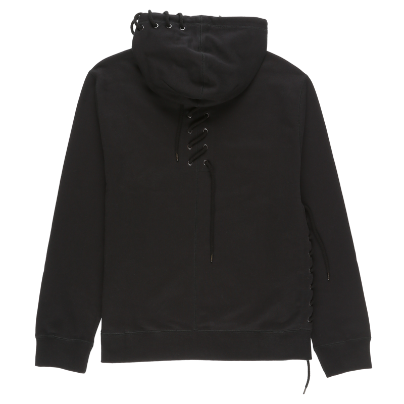 CRAIG GREEN Laced Zip Up Hoodie - black | Garmentory