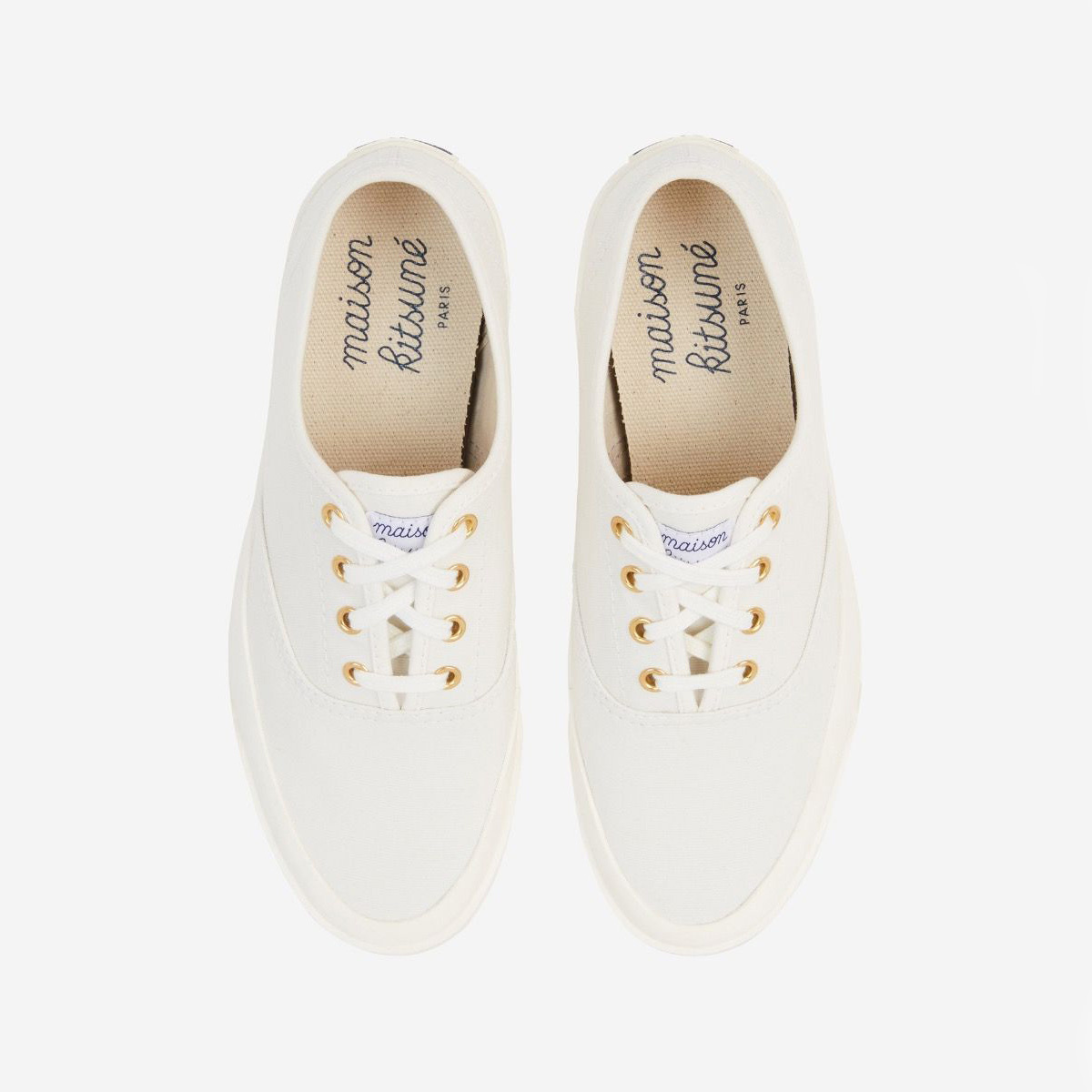 Maison Kitsune Canvas Sneaker - White - Image 4 of 4