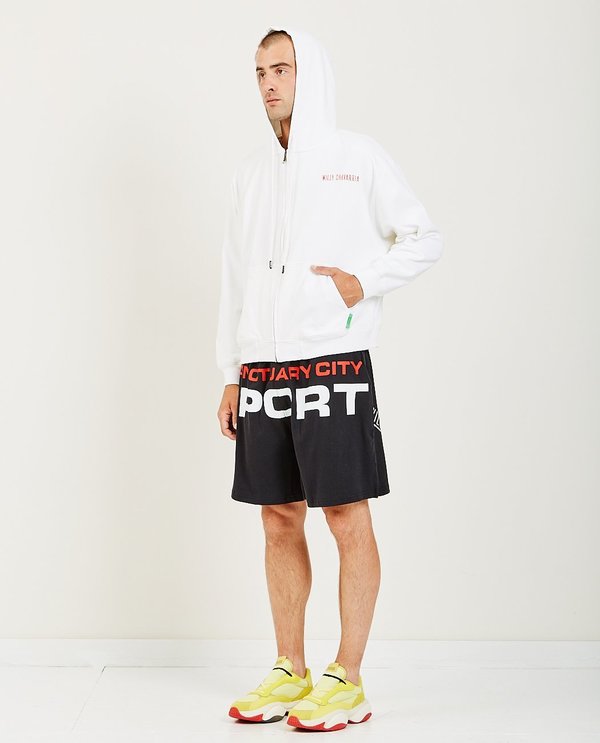 Willy Chavarria HEAVY BUFFALO ZIP HOODIE - OFF WHITE