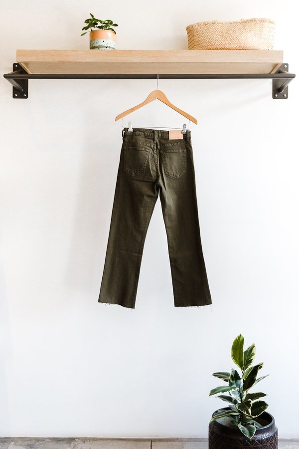 Trave Colette Kick Flare Jean - Green Tamborine | Garmentory
