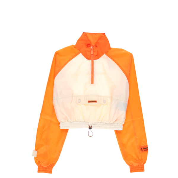 orange cropped windbreaker