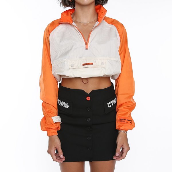 orange cropped windbreaker