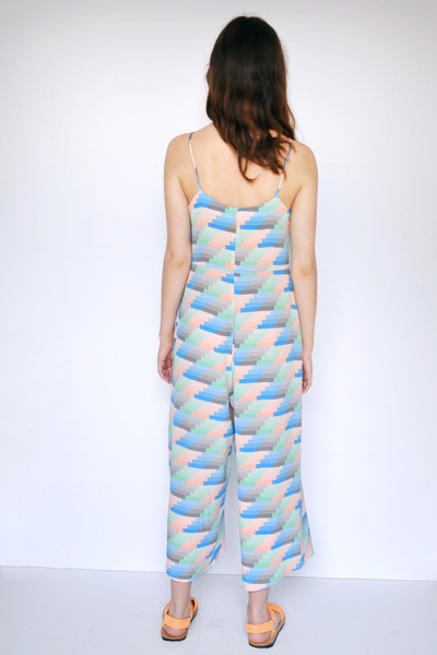 Dusen Dusen Gradient Stripe Culotte Romper Dusen Dusen Gradient Stripe Culotte Romper