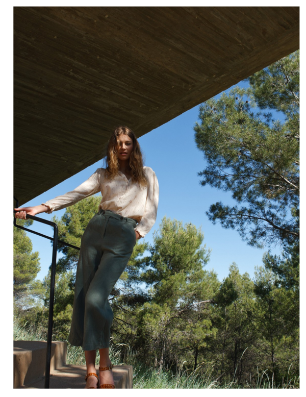 indi & cold Linen Pant - Khaki indi & cold Linen Pant - Khaki
