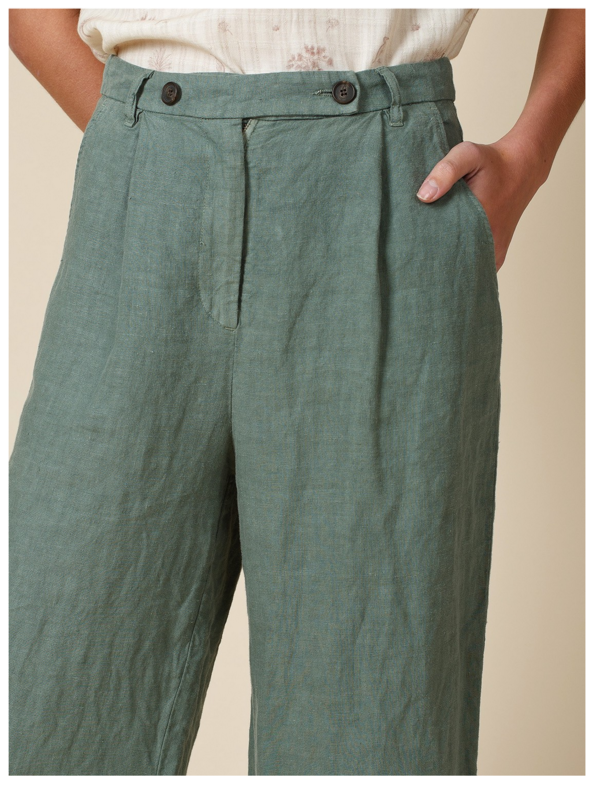 indi & cold Linen Pant - Khaki indi & cold Linen Pant - Khaki