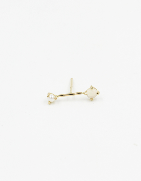 Kristen Elspeth Tiny Neptune Orbit Stud – Opal + Pearl Kristen Elspeth Tiny Neptune Orbit Stud – Opal + Pearl