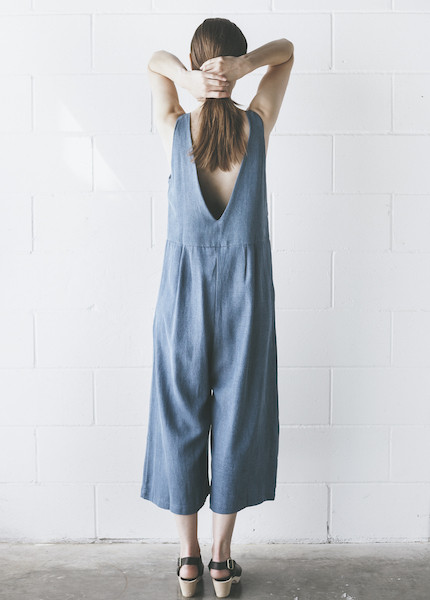 First Rite - Crop Pantsuit in Denim First Rite - Crop Pantsuit in Denim