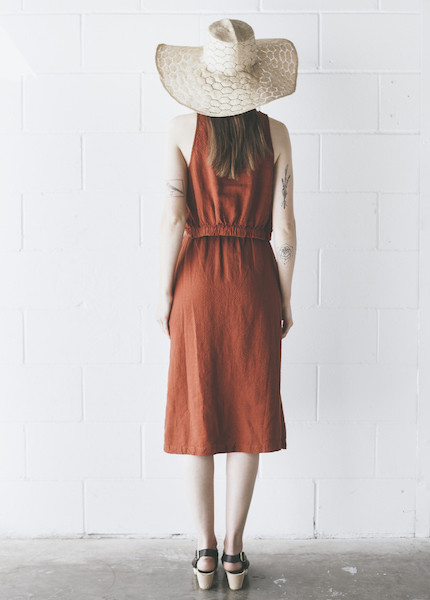 First Rite - Pleated Skirt in Rust First Rite - Pleated Skirt in Rust