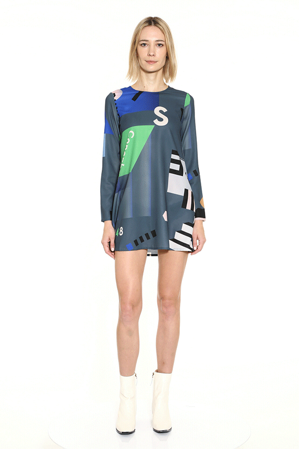 MATTER MATTERS mini dress - Mokita Grey MATTER MATTERS mini dress - Mokita Grey