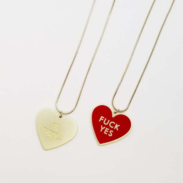 MATTER MATTERS Fuck Yes Reversible Necklace - Red MATTER MATTERS Fuck Yes Reversible Necklace - Red