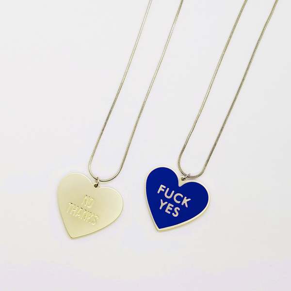 MATTER MATTERS Fuck Yes Reversible Necklace - Navy MATTER MATTERS Fuck Yes Reversible Necklace - Navy