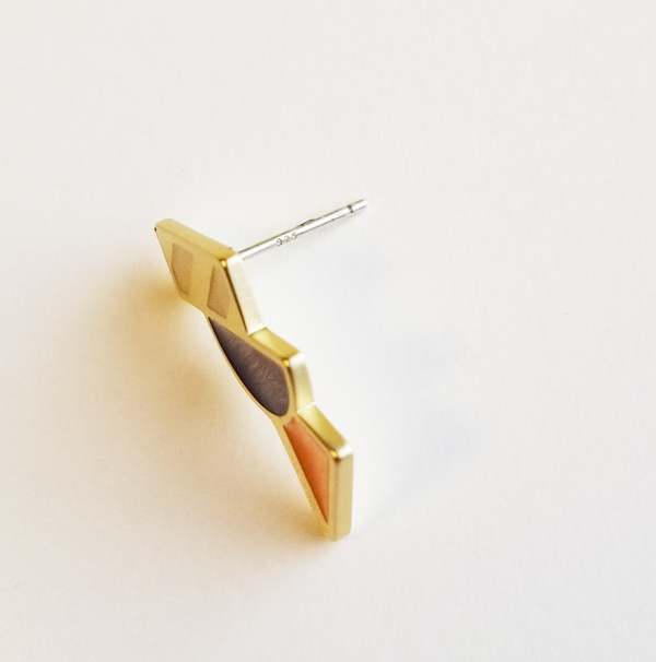 Matter Matters Tilt Earrings - Orange/Blue Matter Matters Tilt Earrings - Orange/Blue