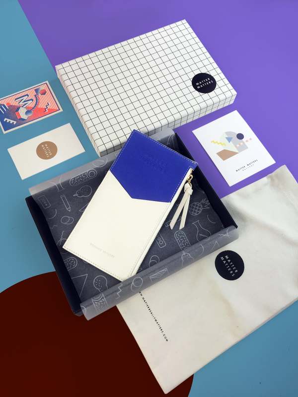 Matter Matters Mini Zipped Pouch - Blue/Beige Matter Matters Mini Zipped Pouch - Blue/Beige