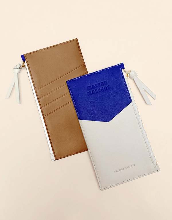 Matter Matters Mini Zipped Pouch - Blue/Beige Matter Matters Mini Zipped Pouch - Blue/Beige