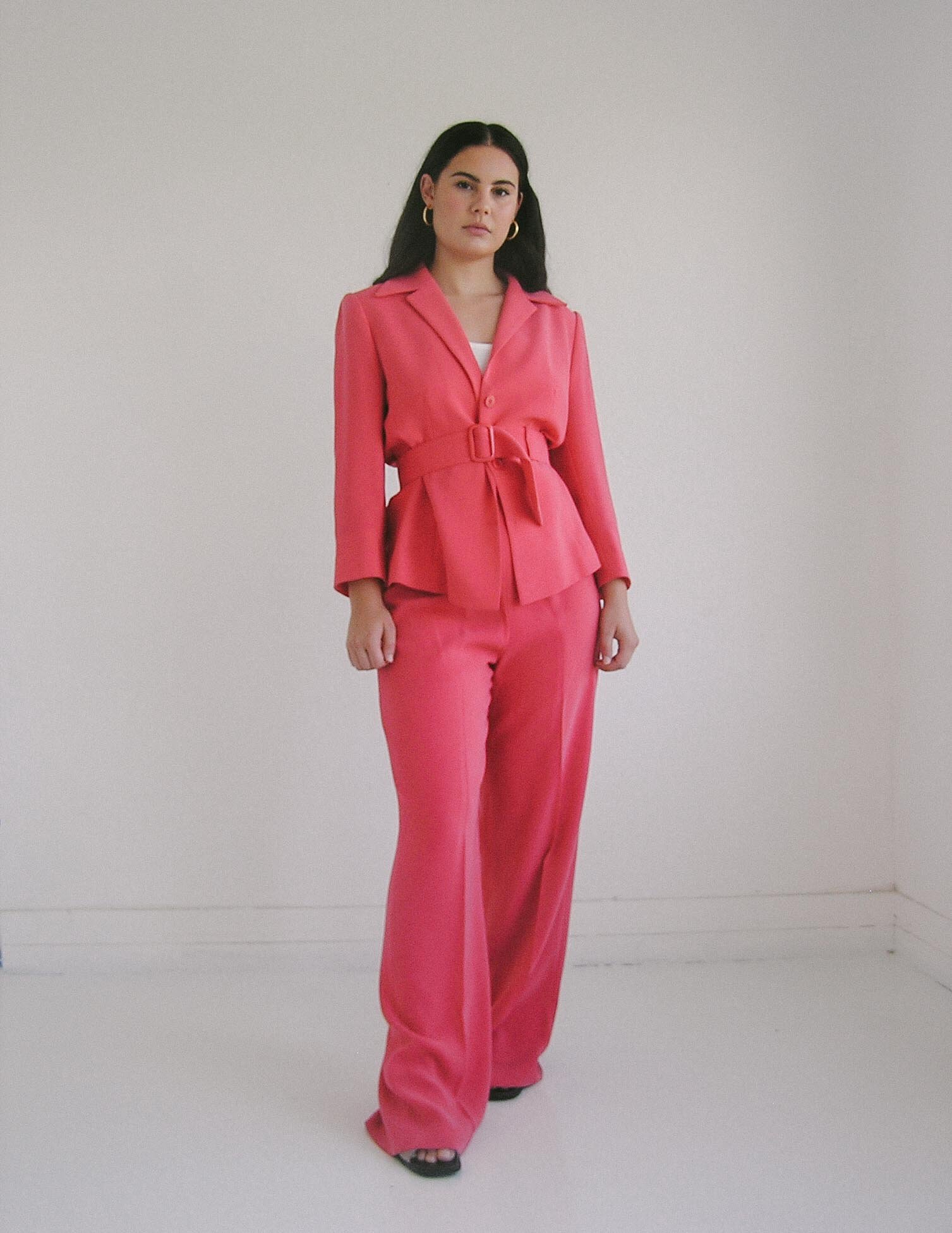 Leigh Collective Belted Hot Suit hot pink Garmentory
