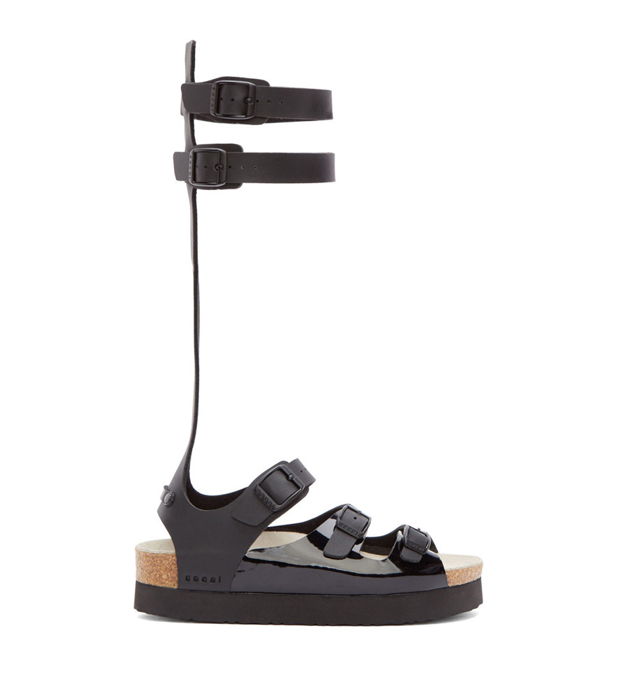 Sacai Leather Multi-Strap Gladiator Sandals | Garmentory