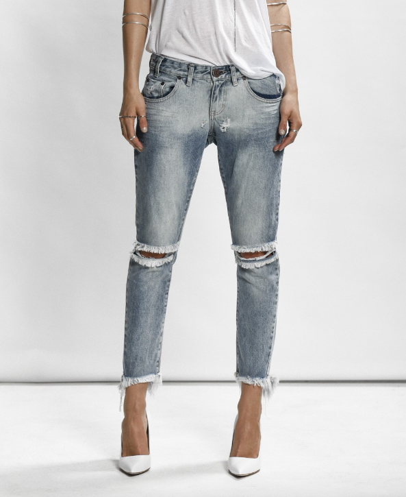 ONE TEASPOON Freebirds Distress Jeans- Blue Blossom ONE TEASPOON Freebirds Distress Jeans- Blue Blossom