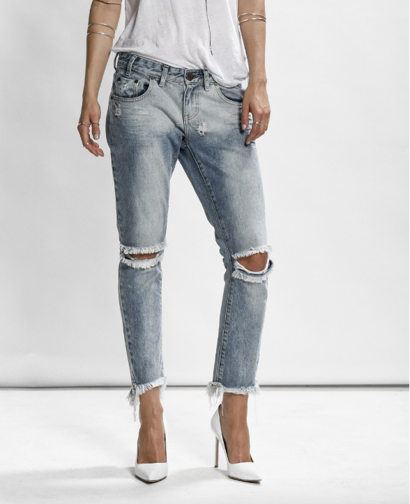 ONE TEASPOON Freebirds Distress Jeans- Blue Blossom ONE TEASPOON Freebirds Distress Jeans- Blue Blossom