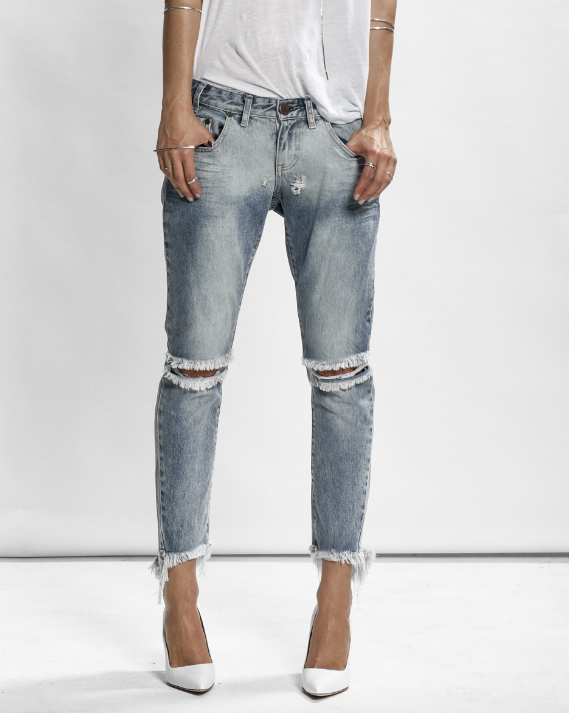 ONE TEASPOON Freebirds Distress Jeans- Blue Blossom ONE TEASPOON Freebirds Distress Jeans- Blue Blossom