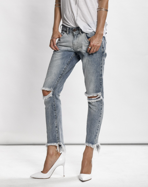 ONE TEASPOON Freebirds Distress Jeans- Blue Blossom ONE TEASPOON Freebirds Distress Jeans- Blue Blossom