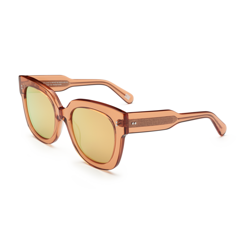 Chimi Peach #008 Sunglasses with Mirror Lenses | Garmentory display picture 2