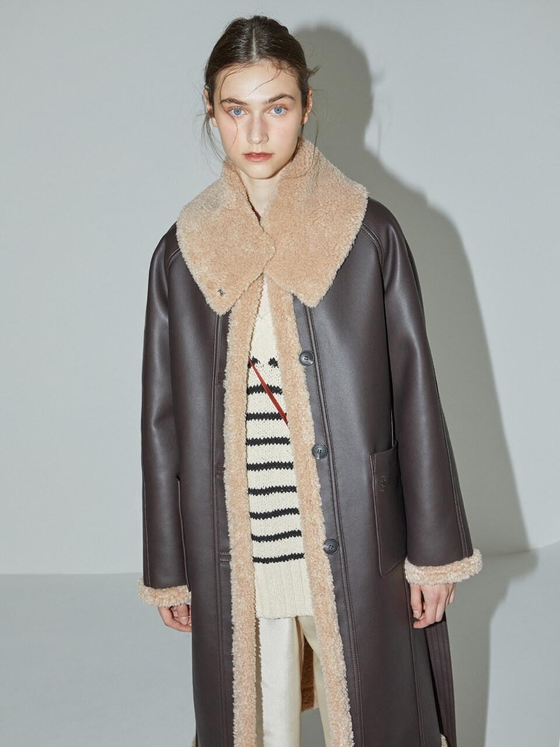 ジャケット・アウター CoiWIRROW / Banboo linen  over coat FRONTROW X RECTO.Reversible Eco Shearing Coat | Garmentory