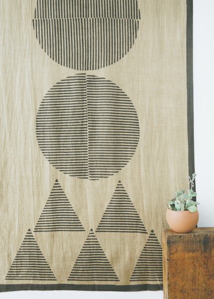 Block Shop Textiles - Temple Coffee Scarf Block Shop Textiles - Temple Coffee Scarf