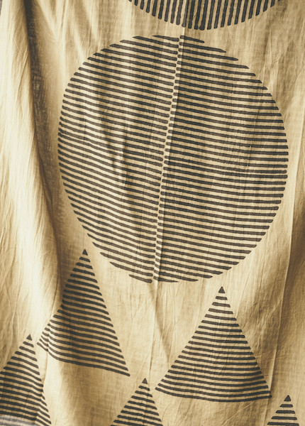 Block Shop Textiles - Temple Coffee Scarf Block Shop Textiles - Temple Coffee Scarf