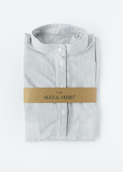The Sleep Shirt Long Sleep Shirt in Black Oxford Stripe The Sleep Shirt Long Sleep Shirt in Black Oxford Stripe