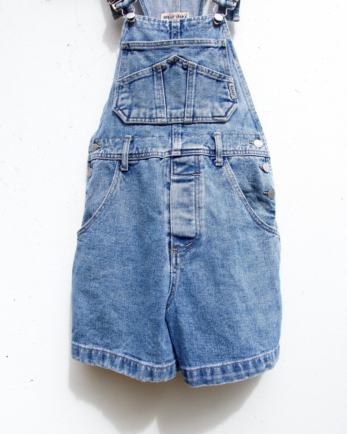 Vintage Guess Short Overalls - denim | Garmentory