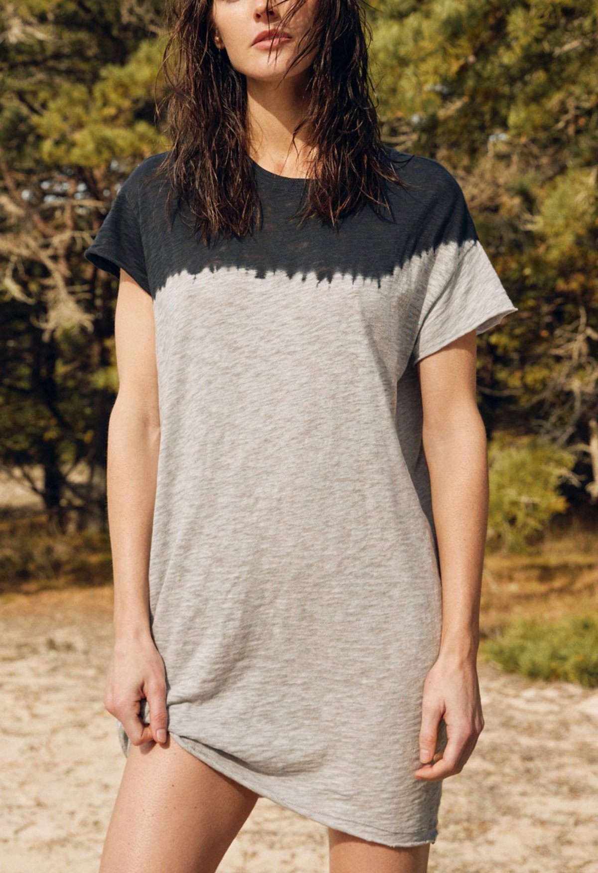 atm t shirt dress ATM ANTHONY THOMAS MELILLO Ruched T-Shirt Dress Black XL New