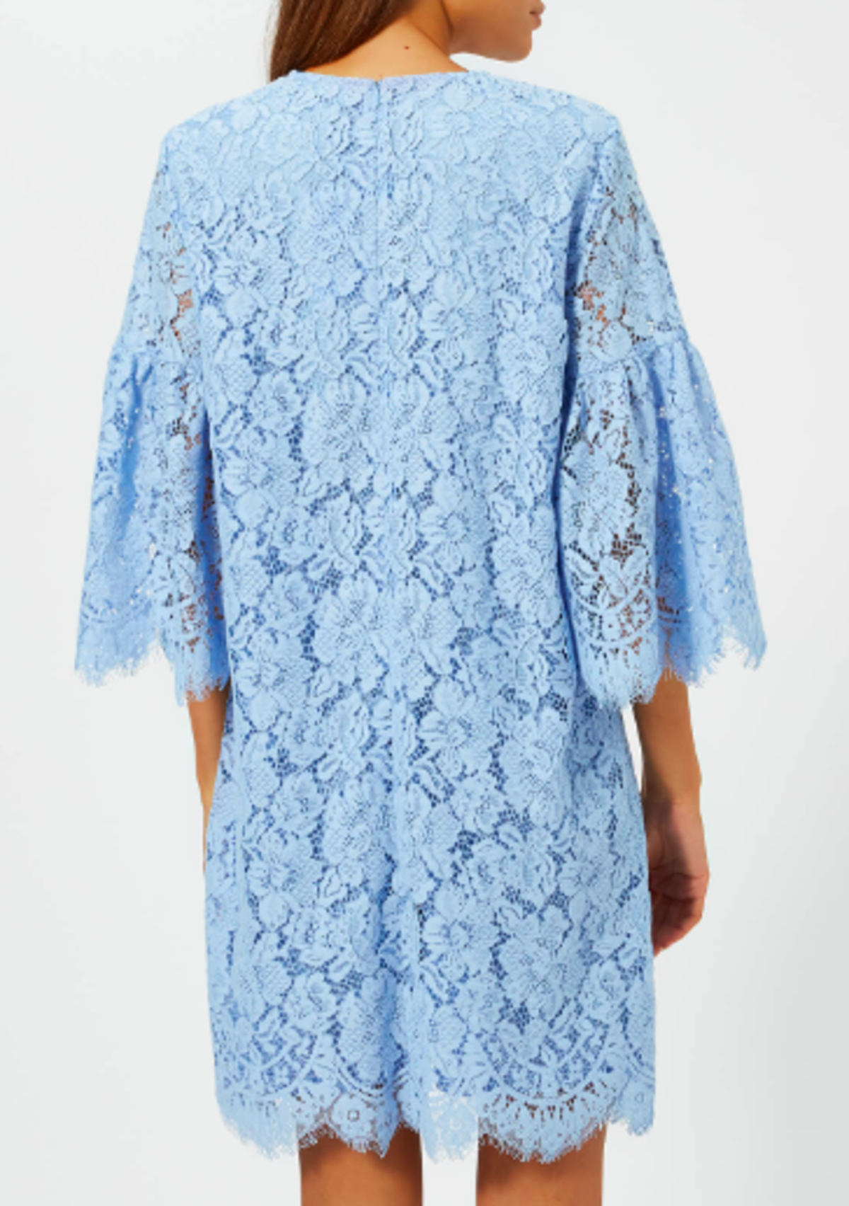 ganni serenity blue dress Jerome Lace Mini - spaghetti straps and a