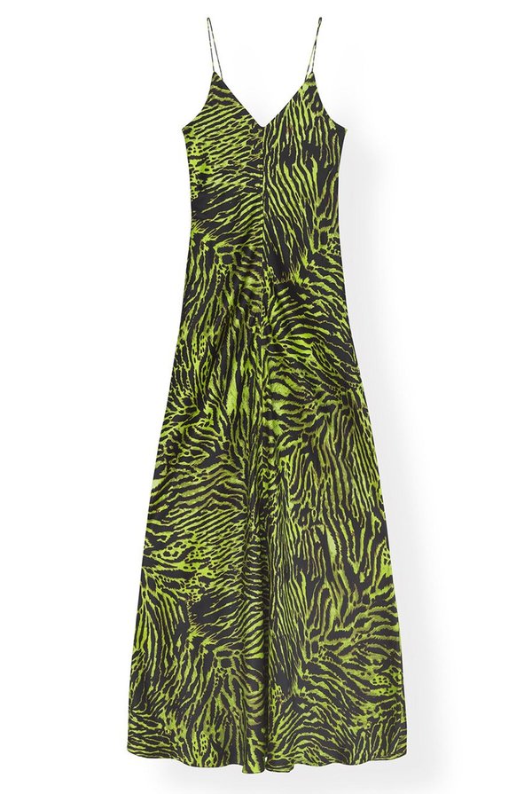 ganni silk stretch satin maxi dress Ganni - Silk Stretch Satin Slip Dress