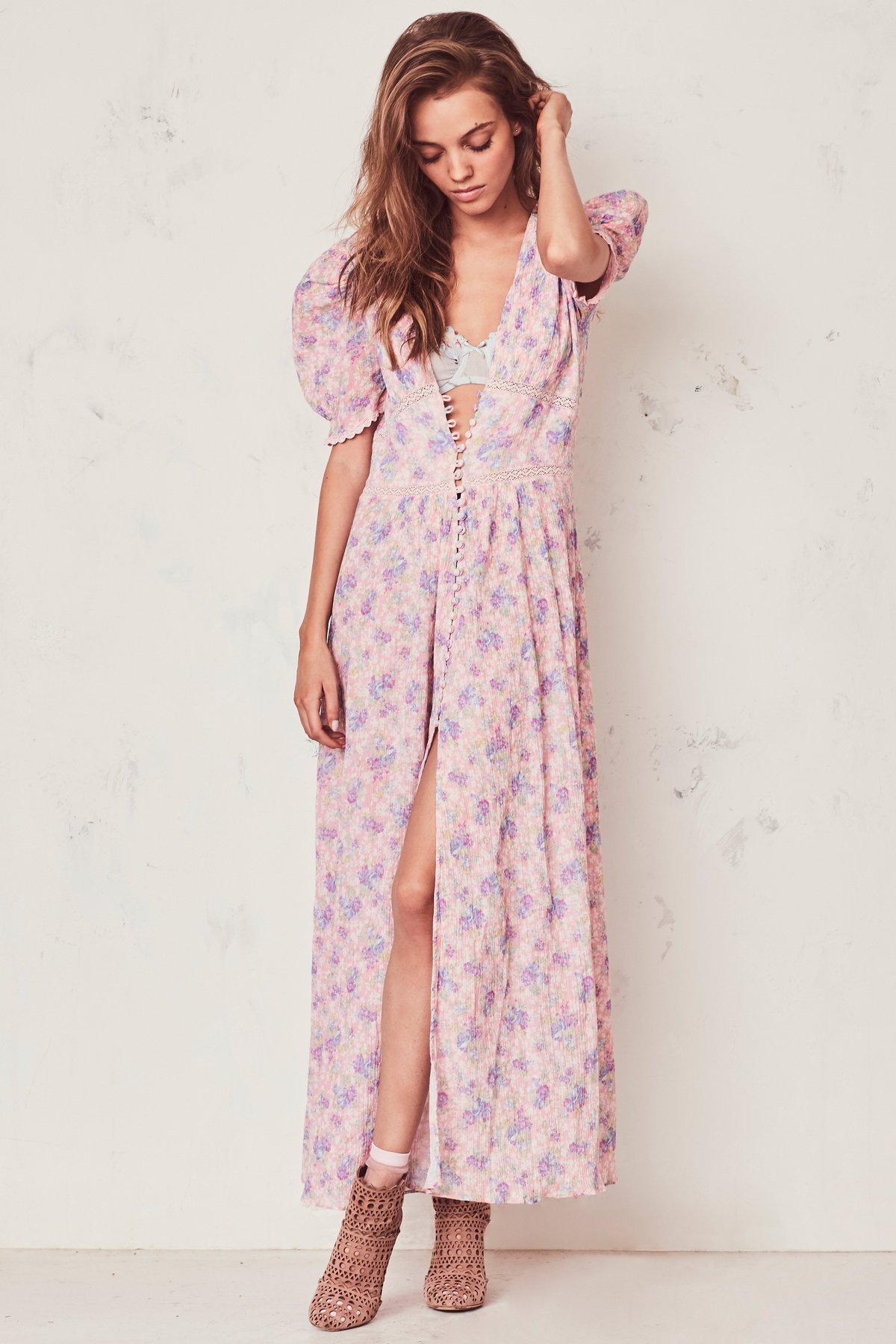loveshackfancy stacy silk maxi dress LoveShackFancy Stacy Duster
