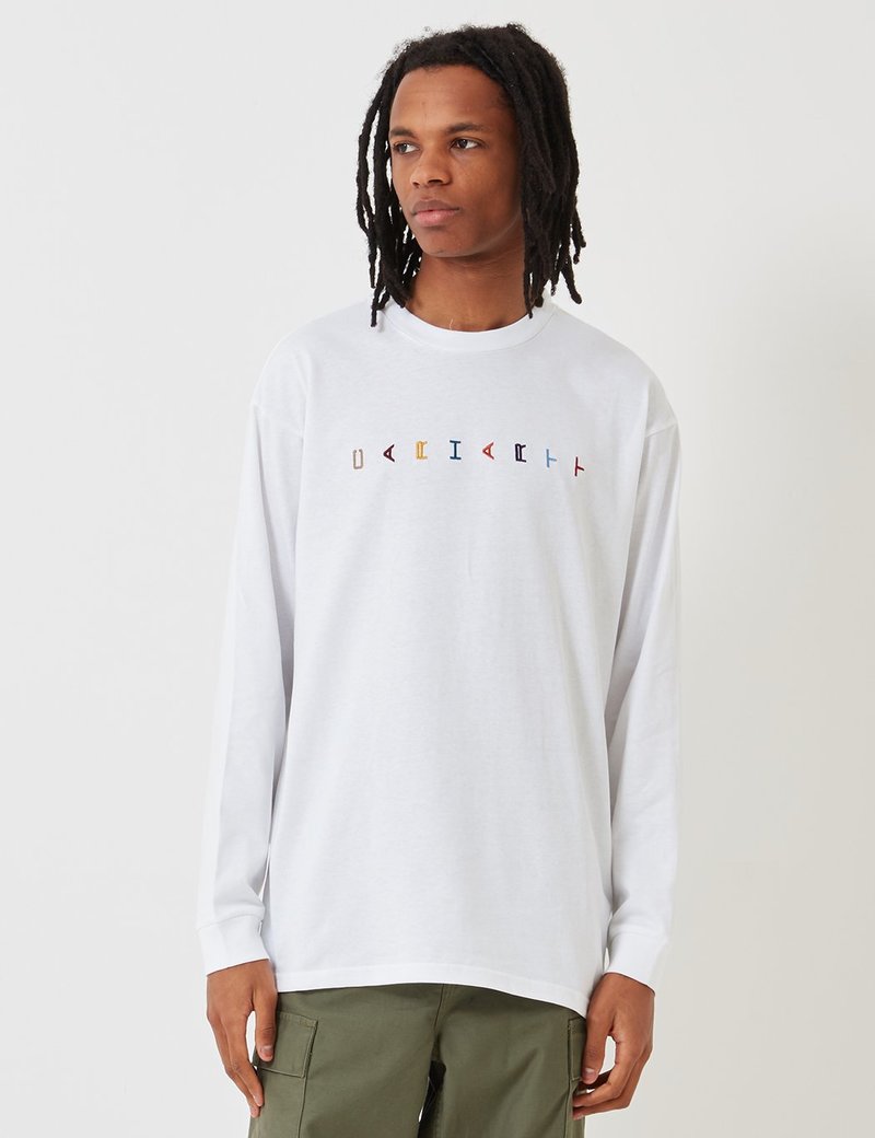 CARHARTT WIP Carhartt Horizontal Long Sleeve T-Shirt - White