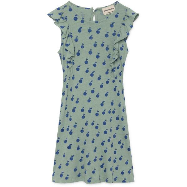 kids bobo choses apples dress - light green kids bobo choses apples dress - light green