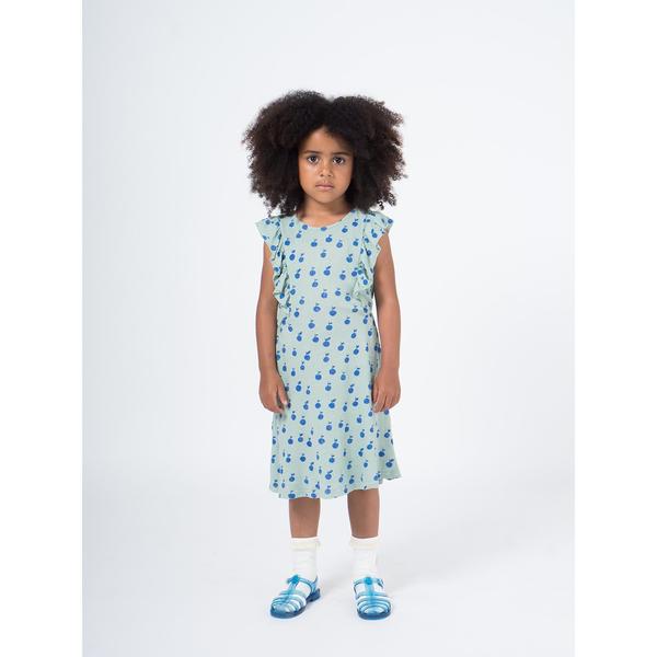 kids bobo choses apples dress - light green kids bobo choses apples dress - light green