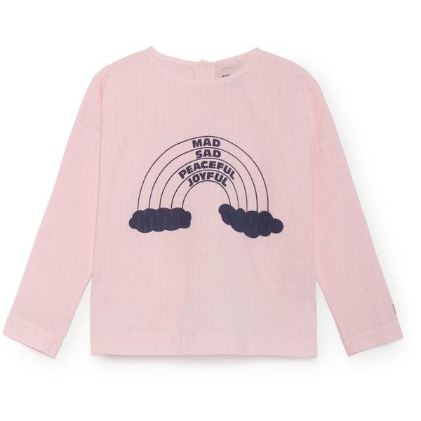 kids bobo choses rainbow round neck shirt - pink kids bobo choses rainbow round neck shirt - pink