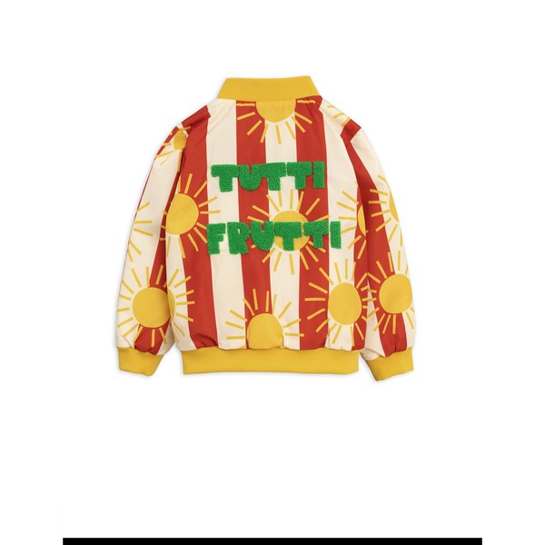 Kids Mini Rodini Sun Stripe Baseball Jacket | Garmentory
