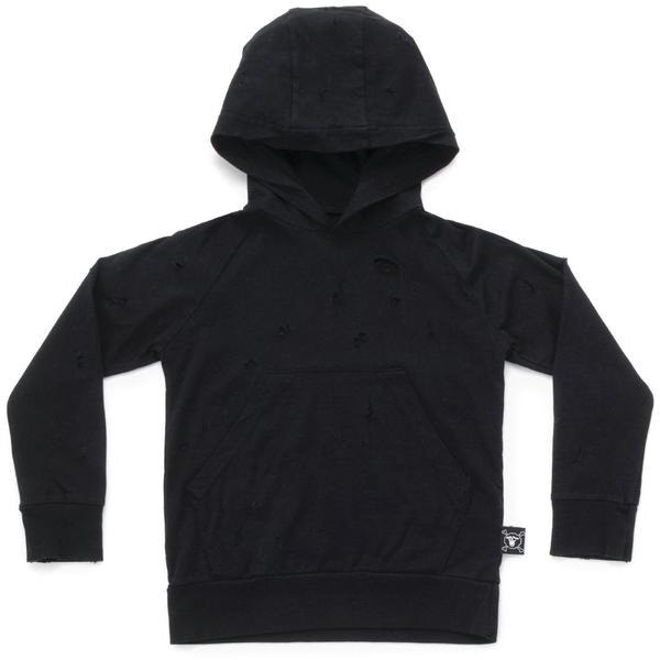 Kids Nununu Deconstructed Hoodie - Black Kids Nununu Deconstructed Hoodie - Black