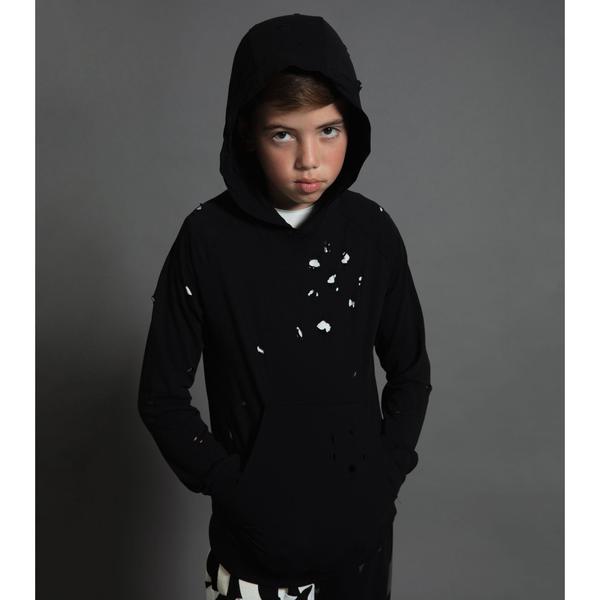 Kids Nununu Deconstructed Hoodie - Black Kids Nununu Deconstructed Hoodie - Black