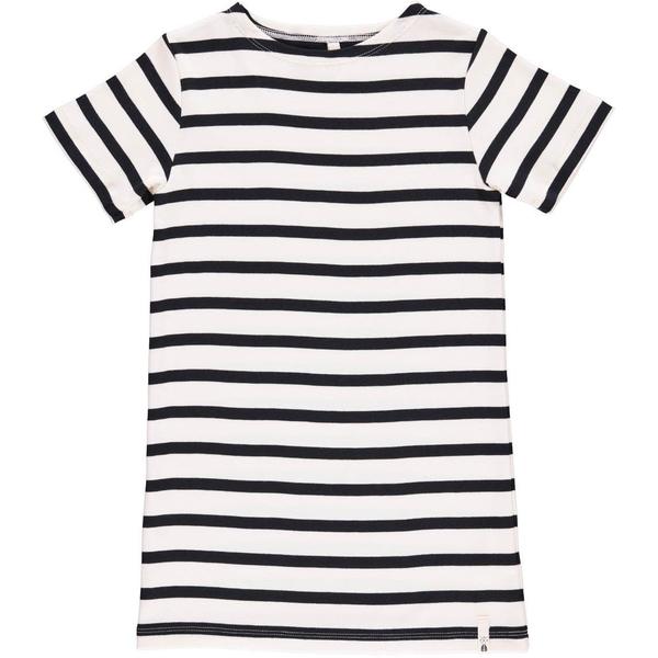 kids popupshop maritime short sleeve dress - white/navy stripe kids popupshop maritime short sleeve dress - white/navy stripe