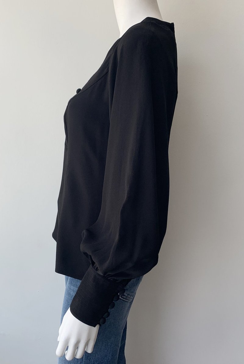 Zimmermann Espionage Billow Sleeve Blouse - Black