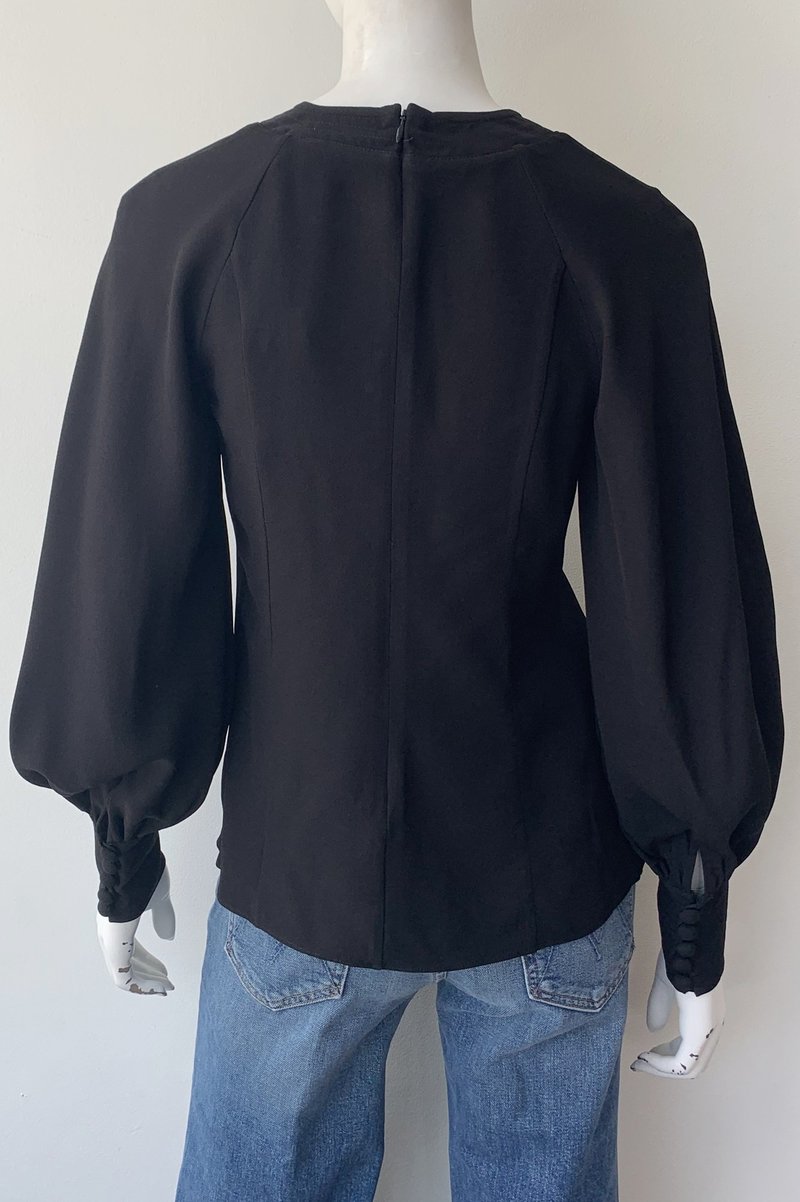 Zimmermann Espionage Billow Sleeve Blouse - Black