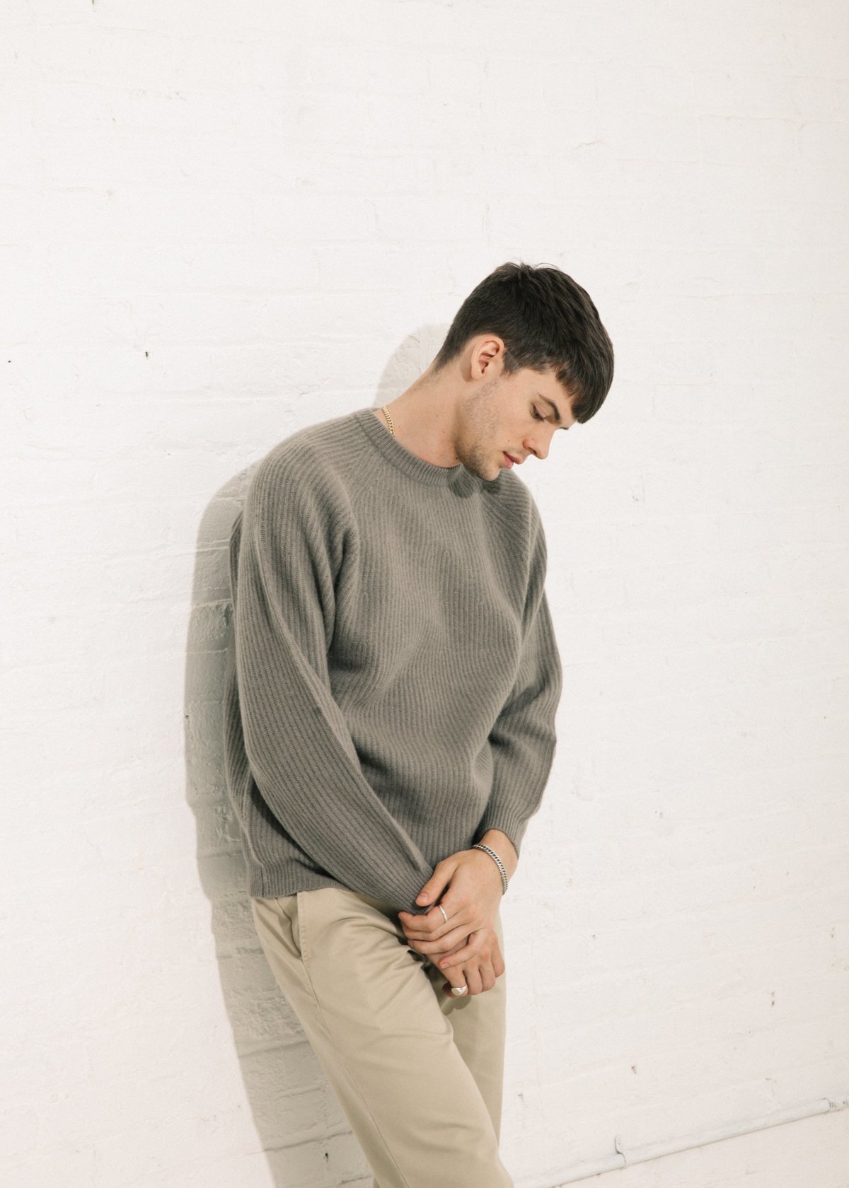 Steven Alan Japan Bold Knit Crew Neck - Olive | Garmentory