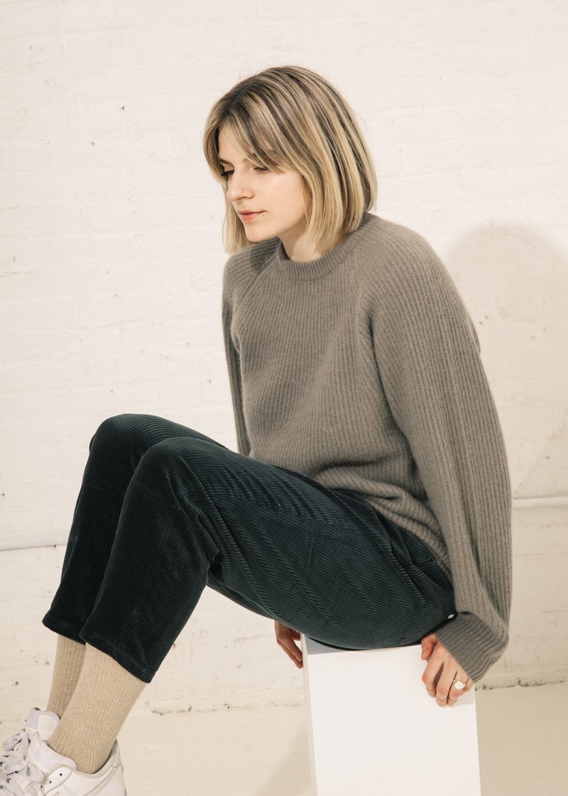 Steven Alan Japan Bold Knit Crew Neck - Olive | Garmentory